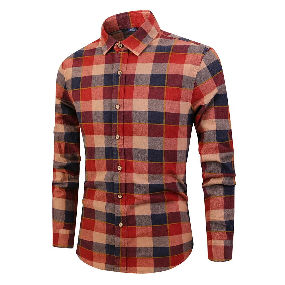 Men Plaid Shirt 100% Cotton Brand 2018 Spring Autumn Casual Long Sleeve Shirt Men Soft Retro Shirt camisa Clothes masculina