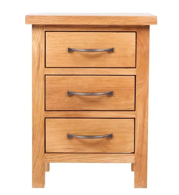 VidaXL السرير الجدول مع 3 أدراج دائم و ريفي مظهر نايتستاندس 40X30X54 Cm البلوط غرفة نوم نايتستاندس