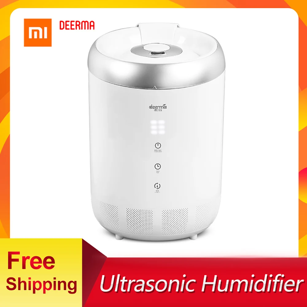 

Deerma DEM-ST600 Humidifier Ultrasonic Atomization Humidification 4L Large Capacity Water Tank 12 Hours Timing Mist Maker