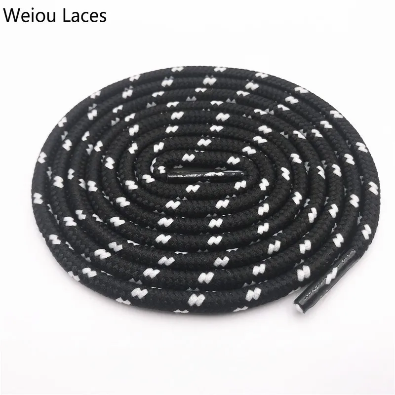 black and white striped shoelaces