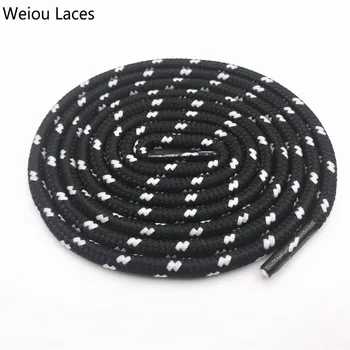 

Weiou 0.45cm Round Striped Sports Lace Black White Bootlaces Thick Round With Dots Shoelaces Hiking For Dorky Dad Shoes Sneakers
