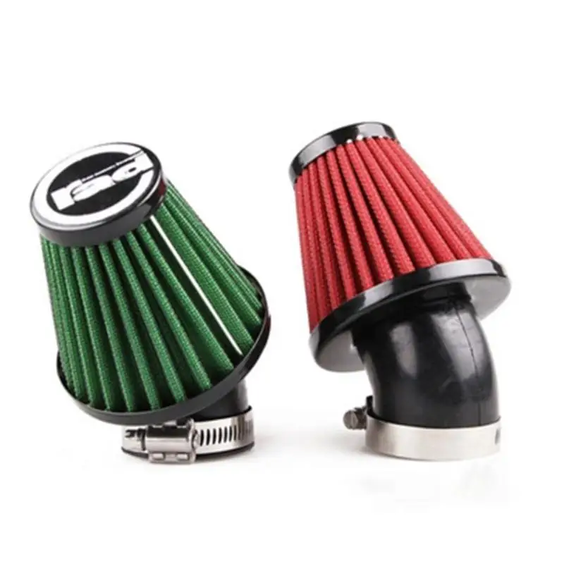 

Universal Motorcycle Car Vehicle Air Intake Filter Cold Air Intake Dual Funnel Adapter 35-48mm Round Tapered Accessories