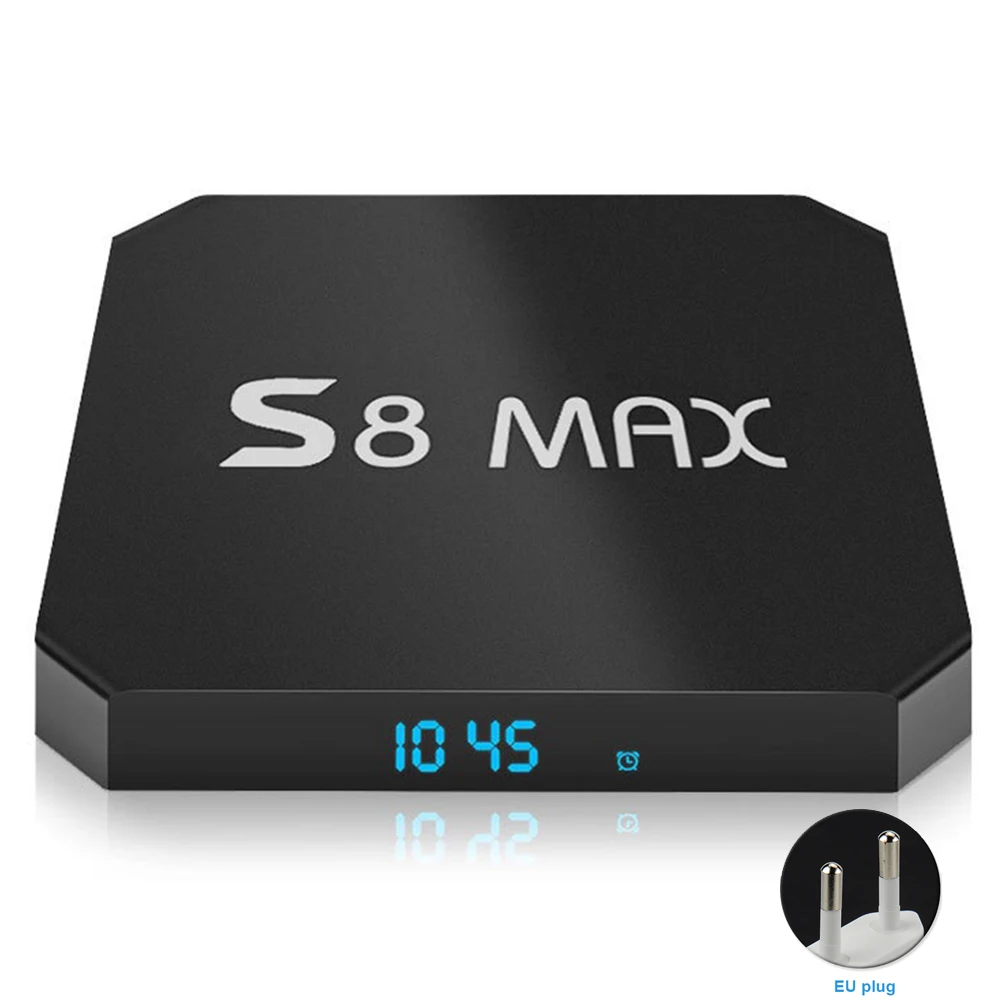 

S8 MAX Home Bluetooth For Android 8.1 WIFI Movie Multi-language Quad Core TV Box Dual Media Player 4GB+32GB 4K HDMI HD