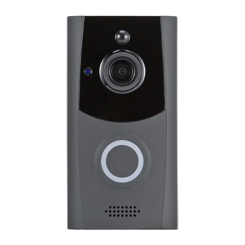 

Smart Wireless WiFi Security Doorbell Visual Intercom 720p Camera Remote Home Monitoring Night Vision Video Door Phone Grey