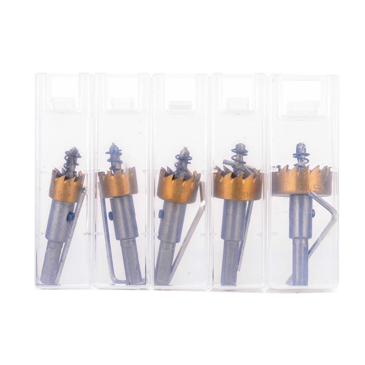 5pcs Carbide Tip HSS Hole Saw Drill Bits Set Stainless Steel Metal Wood Cutter Tool 16-30mm for Installing Locks 5pcs Carbide Tip HSS Hole Saw Drill Bits Set Stainless Steel Metal Wood Cutter Tool 16-30mm for Installing Locks