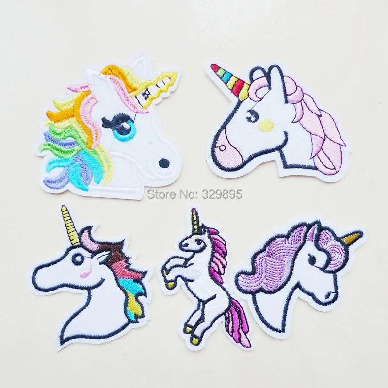 

1 Pcs 3D Unicorn Embroidered Iron On Patches Sewing Animal Applique for Jacket Clothing Stickers Badges DIY Apparel Accessories