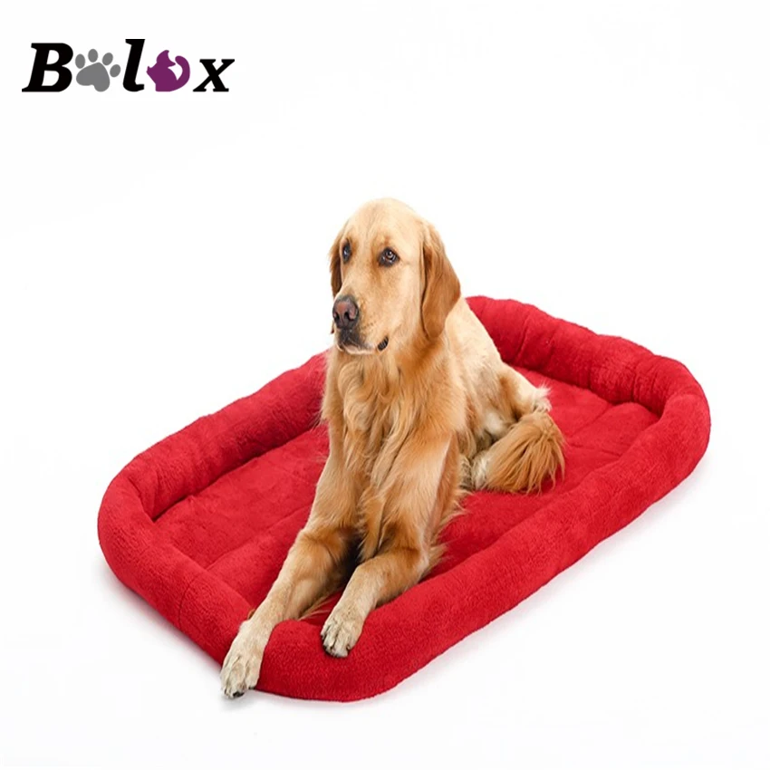 Thicken Warm Winter Samoyed Blankets Soft Fleece Dog Bed for Medium Large Dogs Red Blue Pet Bed Dog Cushions Labrador Blanket