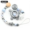 Mejor vendedor  Chupete de silicona con nombre personalizado para bebé, sonajeros de tortuga, juguetes, chupete para la dentición, speenkoord, chupetero, regalos 878aVB9x