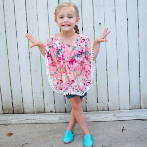 Toddler Beach Floral Clothes Baby Girls Caftan Beach Cover Up Summer