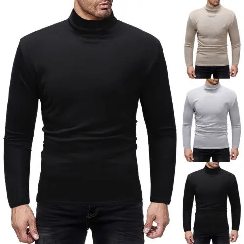 Autumn Winter Warm Turtleneck Sweater Men Fashion Solid Knitted Mens Sweaters 2018 Casual Male Double Collar Slim Fit Pullover Autumn Winter Warm Turtleneck Sweater Men Fashion Solid Knitted Mens Sweaters 2018 Casual Male Double Collar Slim Fit Pullover