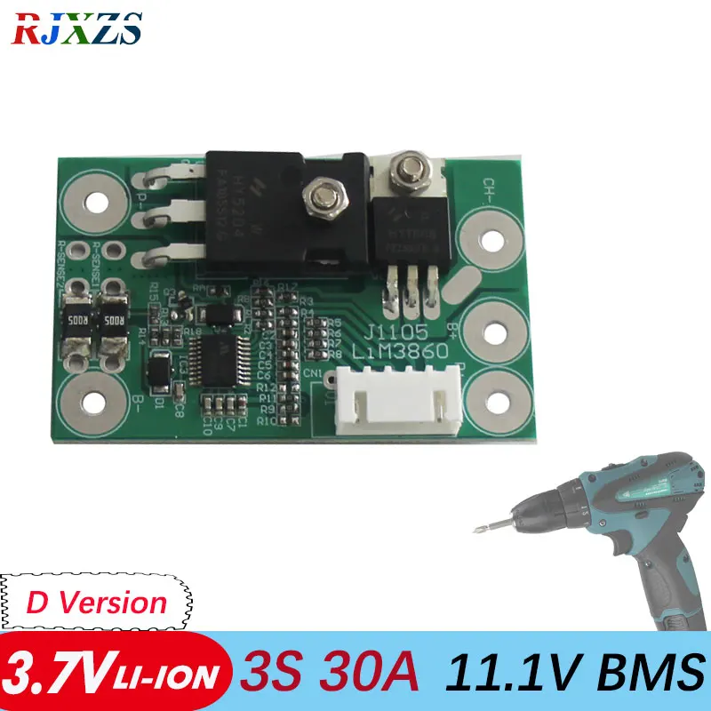 3 S 30A 11 1 В 12 6 в литий ионный BMS батарея PCM Защитная плата bms для Электрическая
