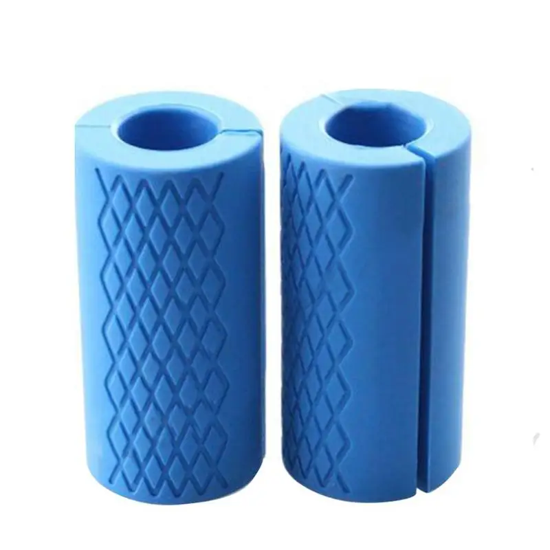 1 Pair Barbell Dumbbell Grips Silicone Anti slip Protect Pad Thick Bar