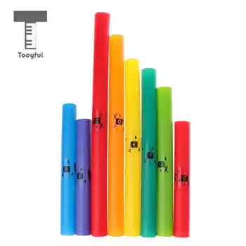 Tooyful Finest Plastic 8 Pitch C Major Diatonic Scale Tubes Set Shopkins Toy Novelty Percussion Instrument Pack Kids Toys Gift