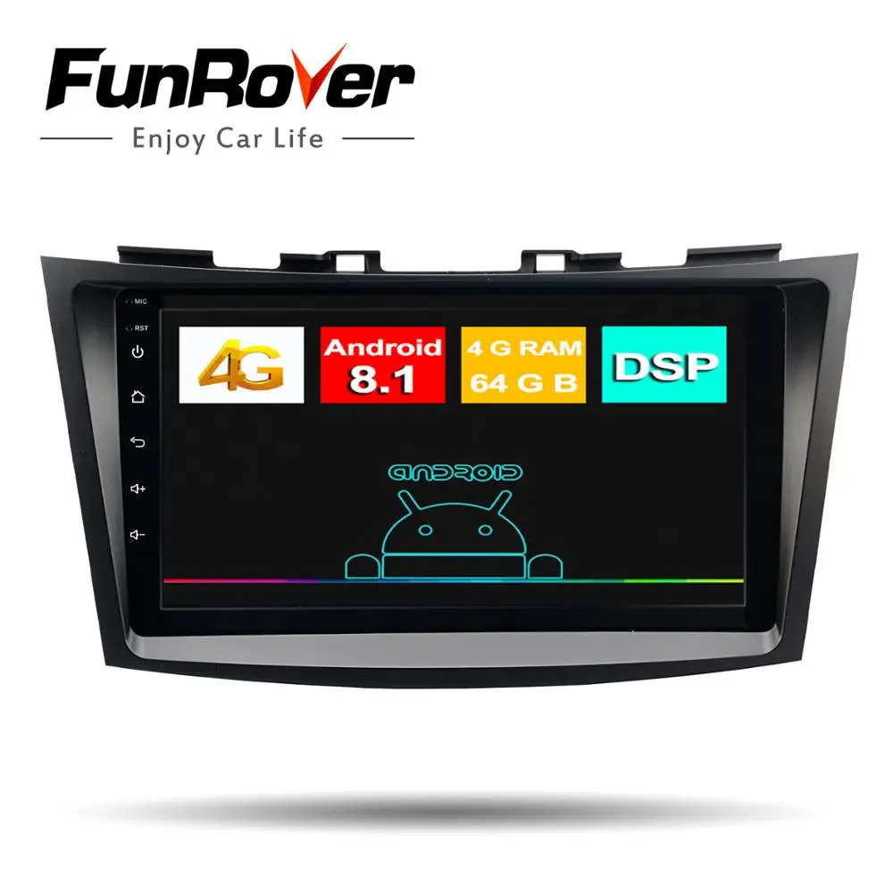 

Funrover Octa 8 Core car radio Multimedia Android 8.1 For Suzuki Swift 2011-2015 2 din car dvd gps navigation player DSP 4G 64G