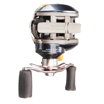 

DIAODELAI Baitcasting Reels Fishing Tackle Right handed 12+1BB Gear Ratio 6.3:1 Wire Wheel Gray