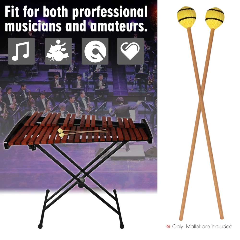1 пара Marimba палка молоток ксилофон Glockensplel молоток с ручки из бука ударный инструмент Аксессуары