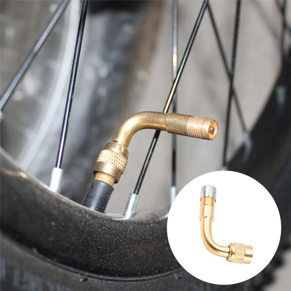 

45 Degree Brass Air Tyre Valve Schrader Valve Stem with Extension Adapter for Car Truck Motorcycle Air Tyre Valve Car Styling