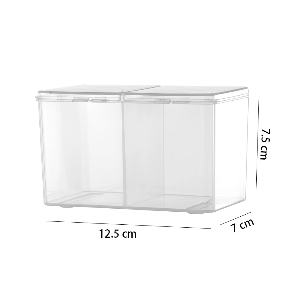 2 цвета прозрачная коробка с отсеками Органайзер контейнер Гель-лак для чистки ватный тампон коробка для хранения