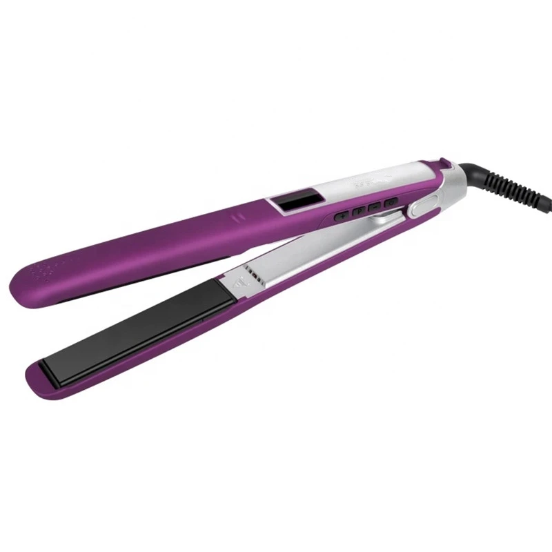 

KL-1015 Purple Color LCD Display Professional MCH Ceramic Fast Heating Hair Straightener Flat & Curling Iron CE ROHS