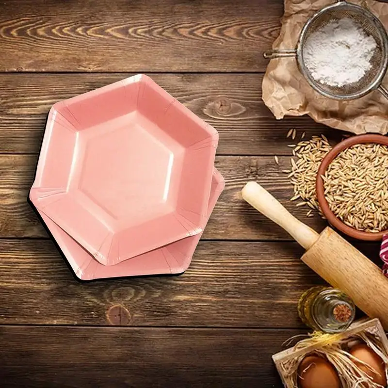 12 шт. макарон, шесть цветов, одноразовые бумажные тарелки ...