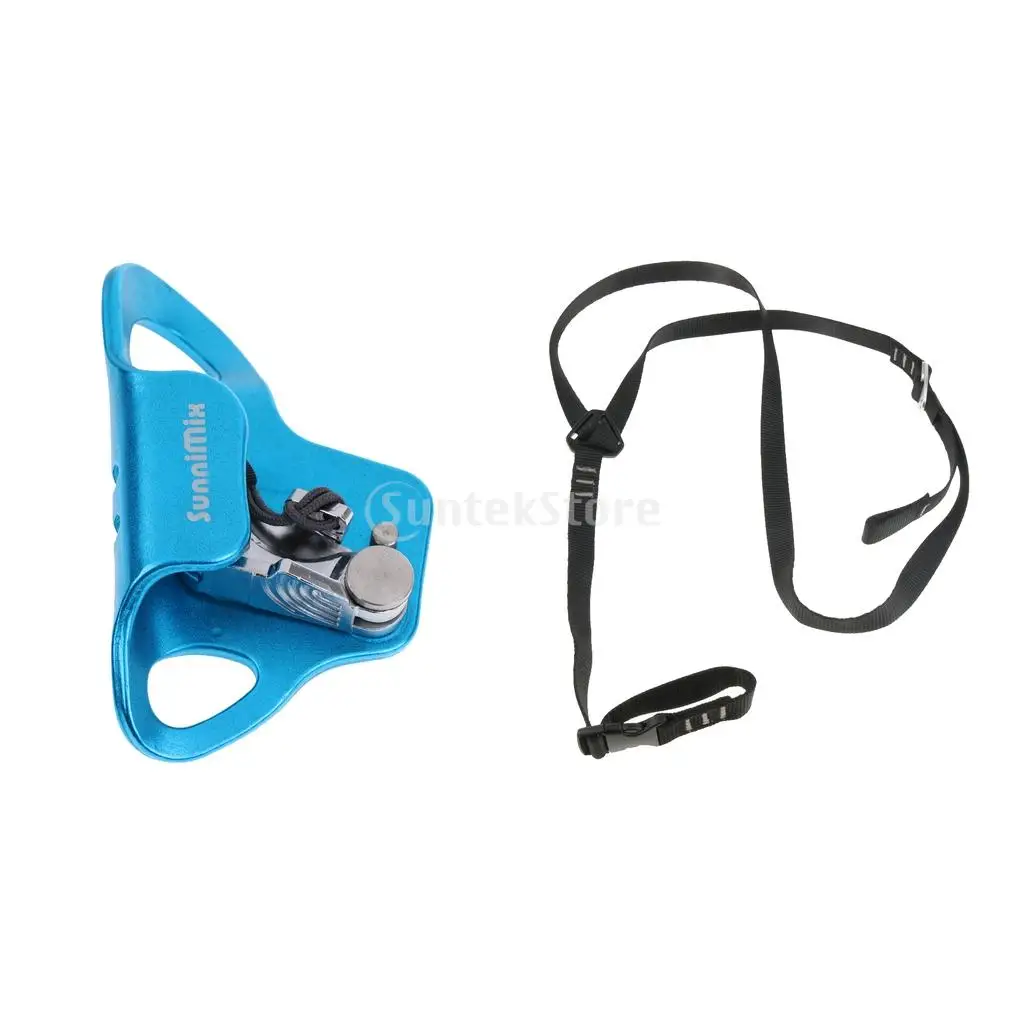 

Arborist Tree Rock Climbing Rappelling Shoulder Strap Caving Harness + Chest Ascender Hardware 120kg Load for 8-13mm Rope