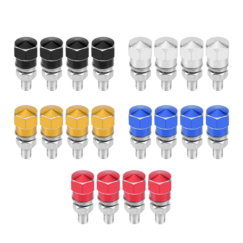 4pcs Universal Thread License Plate Frame Bolts Screws For Motorcycle