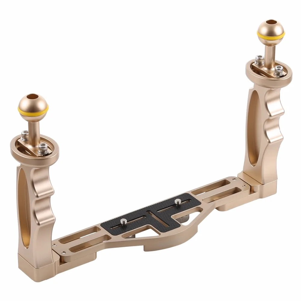 

Puluz Dual Handles Aluminium Alloy Tray Stabilizer For Underwater Camera Housings