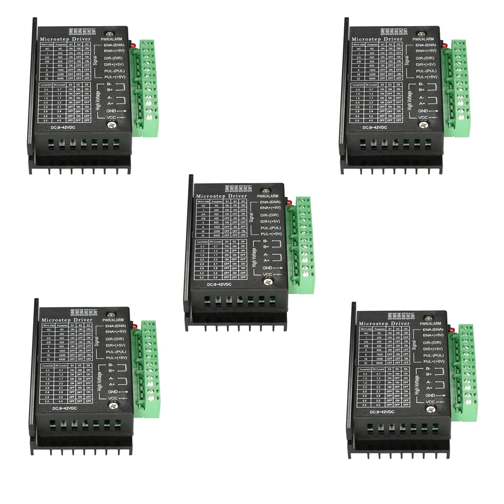 

KKmoon 5PCS CNC Single Axis 4A TB6600 Stepper Motor Drivers Controller Module Motor Speed Control Regulator component