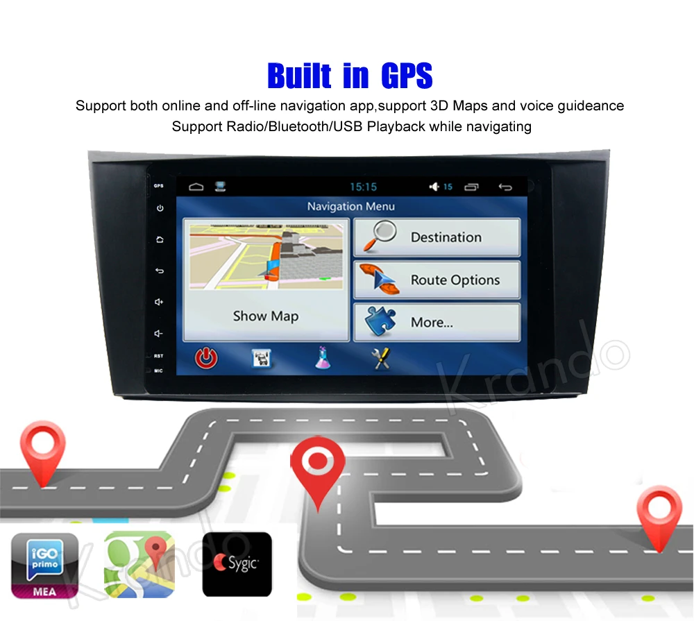 Discount Krando Android 8.0 8" car radio gps for mercedes for benz e class w211 E200 E260 E300 2002-2008 navigation multimedia system 3 Discount Krando Android 8.0 8" car radio gps for mercedes for benz e class w211 E200 E260 E300 2002-2008 navigation multimedia system 3