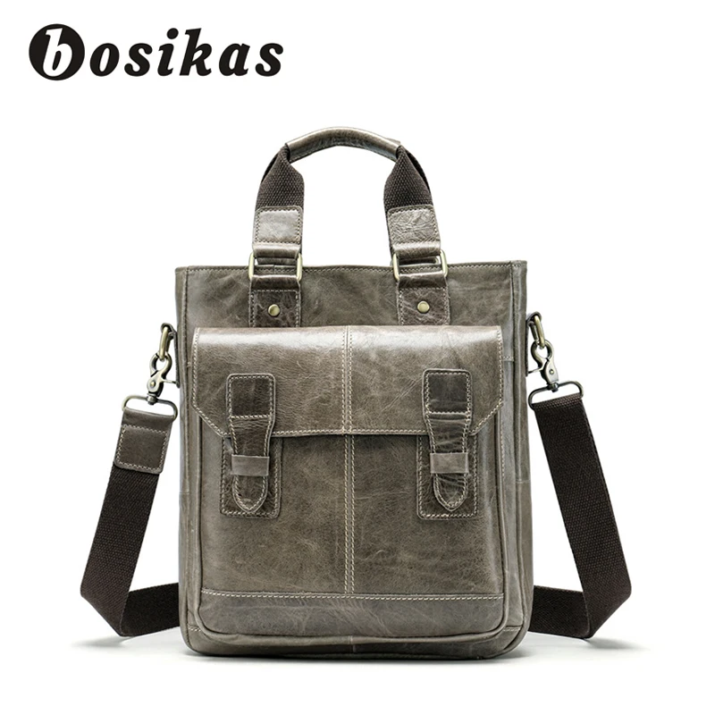 BOSIKAS пояса из натуральной кожи для мужчин сумка Офисные Сумки Crossbody Мужчин's курьерские Сумки Винтаж дизайнер человек Bolso Hombre