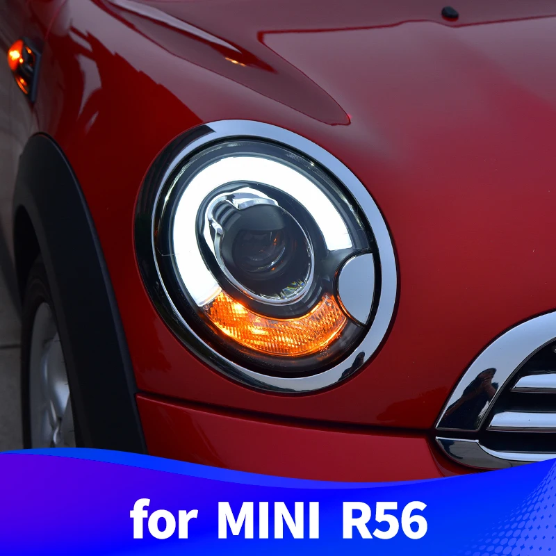 Faro delantero de estilo de coche para MINI R55 R56, 2007-2013 Cooper, LED R57 R58 DRL Bi Hid Beam, accesorios - AliExpress