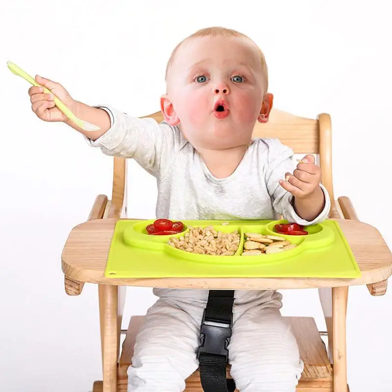 

Baby Dishes Silicone Infant Bowls Plate Tableware Kids Food Holder Tray Children Food Container Placemat For Baby Feeding