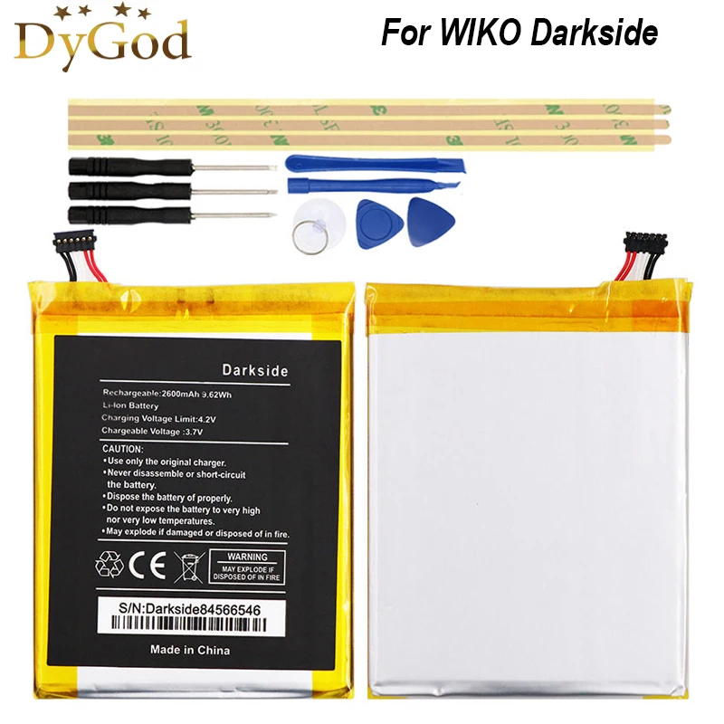 DyGod 2600 мАч для WIKO Darkside Замена батареи высокое качество Мобильный телефон батарея
