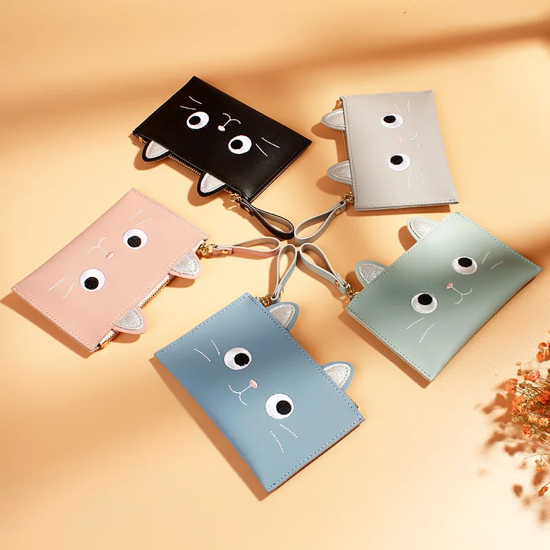 PU Animal Children's Wallet Child Purse Change Short Kids Coin For Little Things Mini Bag Zip Girl Cartoon Small Beautiful