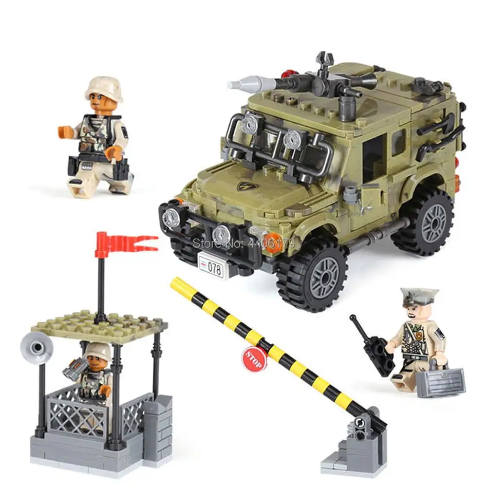 

hot LegoINGlys military WW2 US Army Armed vehicles base war mini weapons figures Building Blocks bricks toys for children gift