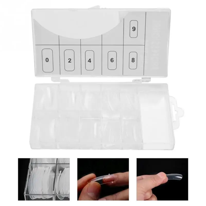 

100pcs Clear Nail Form Full Cover Quick Building Gel Mold Tips Nail Extension DIY Manicure Nails Accessories Makeup Tools