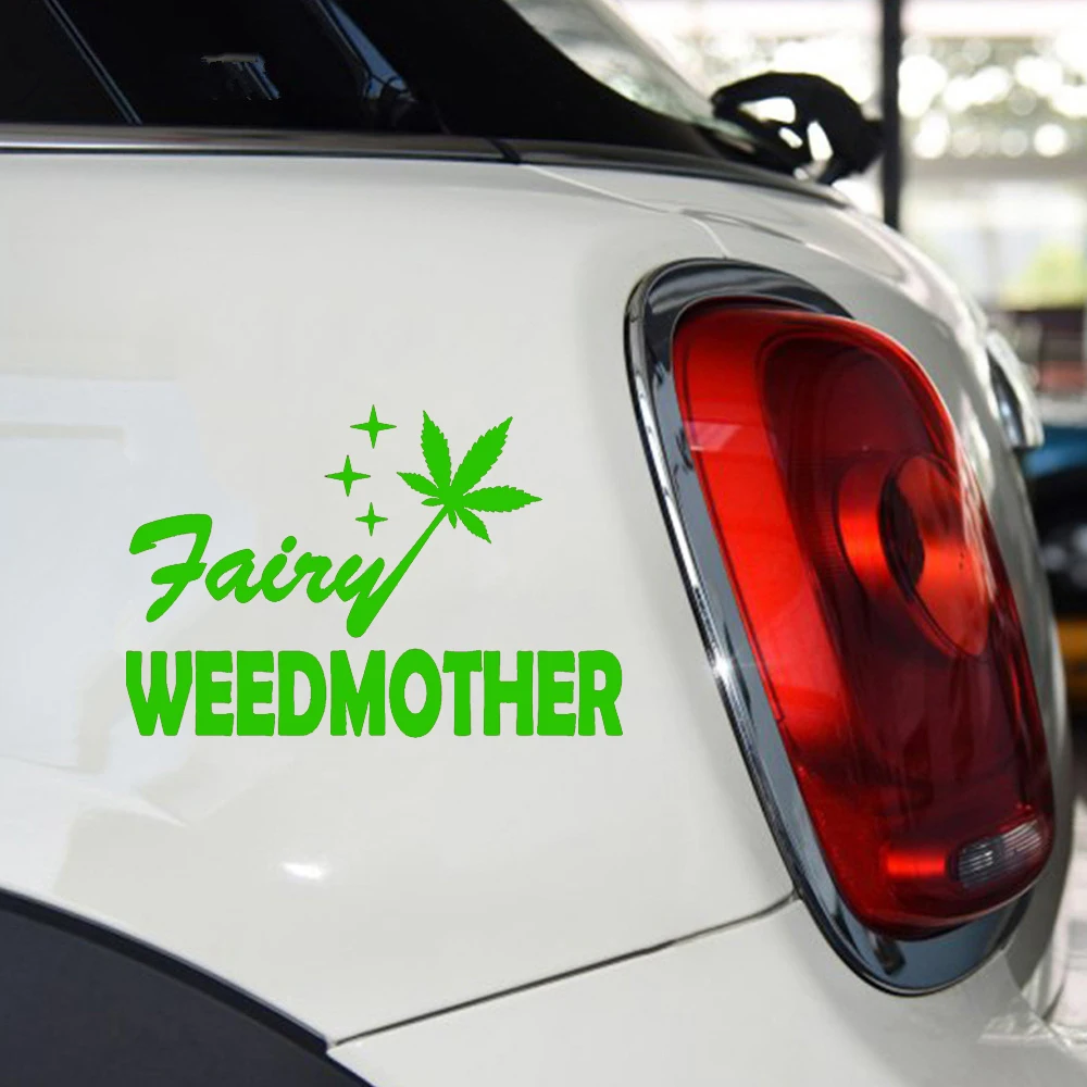 For Fairy Weedmother Leaf Fun Unique Decal Sticker Pot Weed Laptop SUV Vinyl Decor Decals For Fairy Weedmother Leaf Fun Unique Decal Sticker Pot Weed Laptop SUV Vinyl Decor Decals