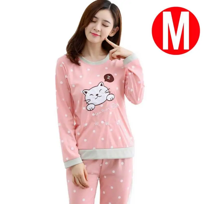 Ladies Spring Autumn Sleep Suit Sets Women