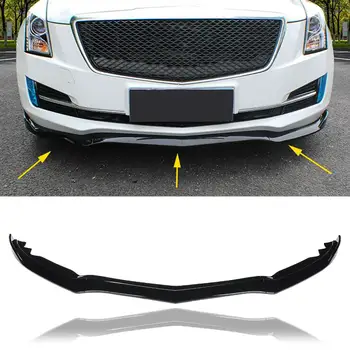 

1 Set Car Front Bumper Lip for Cadillac ATS 2015-2018 3pcs Exterior Parts Auto Gloss Black Front Bumper Lip Cover Trim