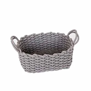 

Nordic Thick Cotton Rope Storage Box Clothes Laundry Basket Natural Fabric Baby Toys Storage Basket Desktop Small Organizer Bo