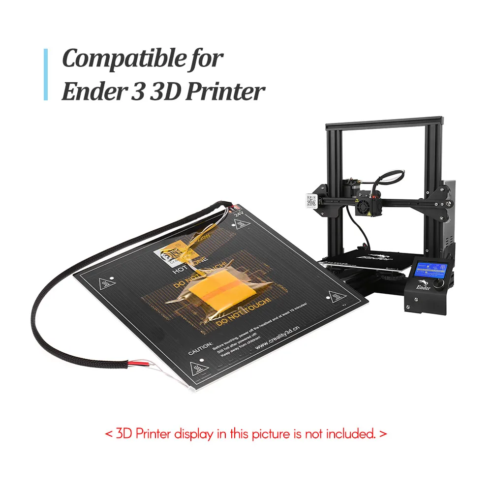 

Creality 3D Aluminum MK3 Heatbed Hotbed Platform with Heated Bed Cable Line for Ender-3 3D Printer DIY Kit