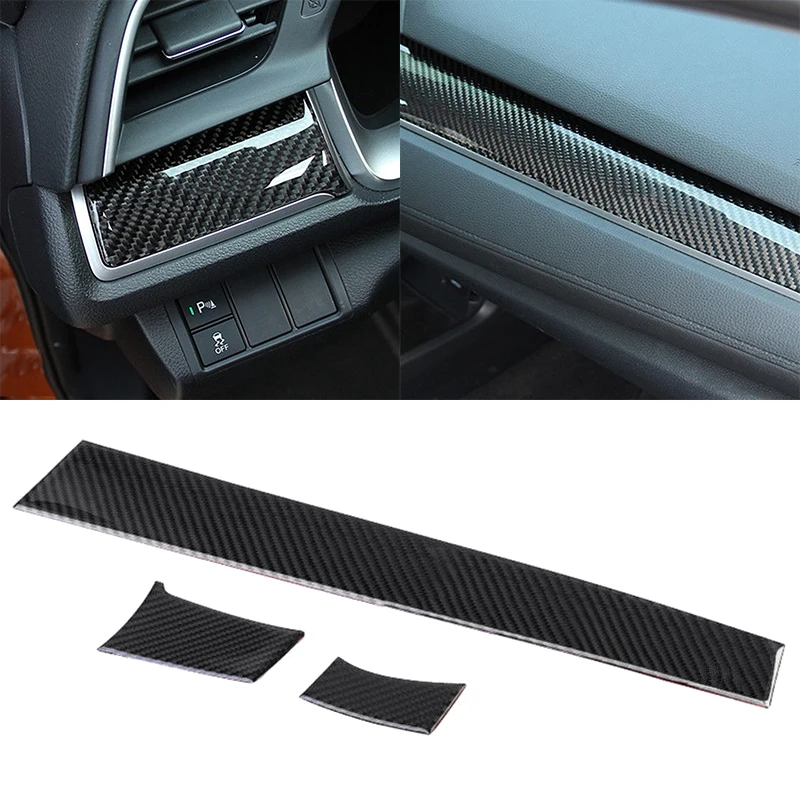 

JX-LCLYL 3PCS Center Dashboard Console Cover Trim Sticker for Honda Civic 2016 2017