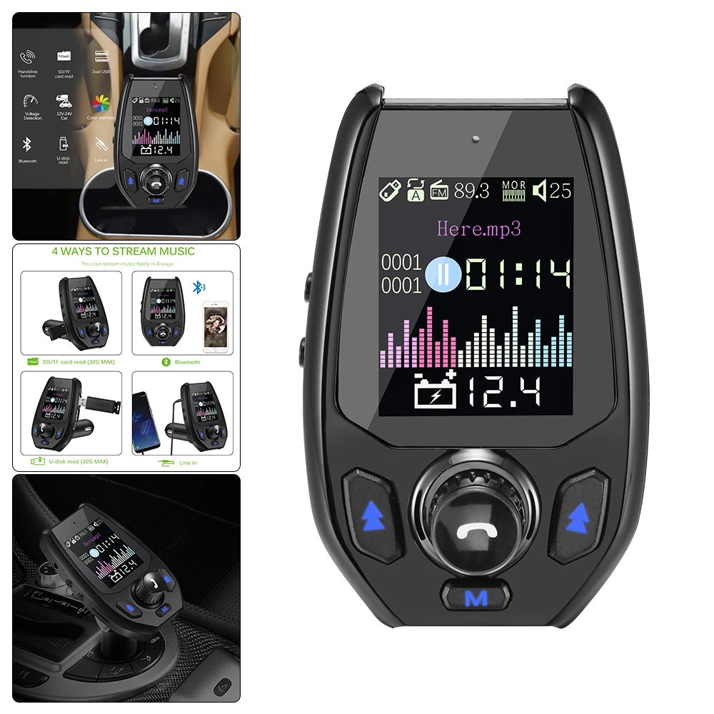 Автомобильный комплект Bluetooth автомобильный аудио mp3 плеер с 3 1 А быстрая зарядка