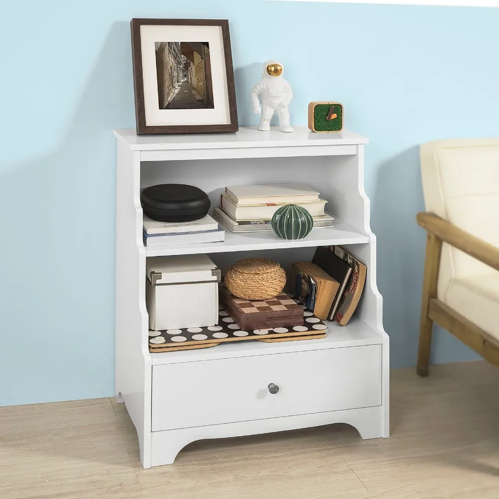 

SoBuy FSB13,Storage Unit Bookcase Sideboard Cabinet with Drawer and 2 Shelves