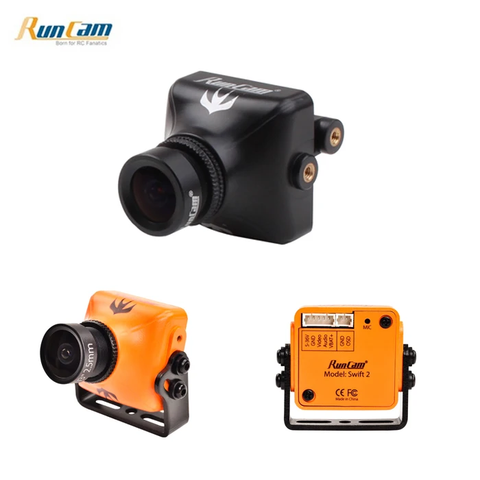 RunCam Swift 2 1/3 CCD 600TVL PAL FOV 130/150/165 градусов 5 мм/2 3 1 мм OSD MIC Мини FPV камера для RC Drone черный