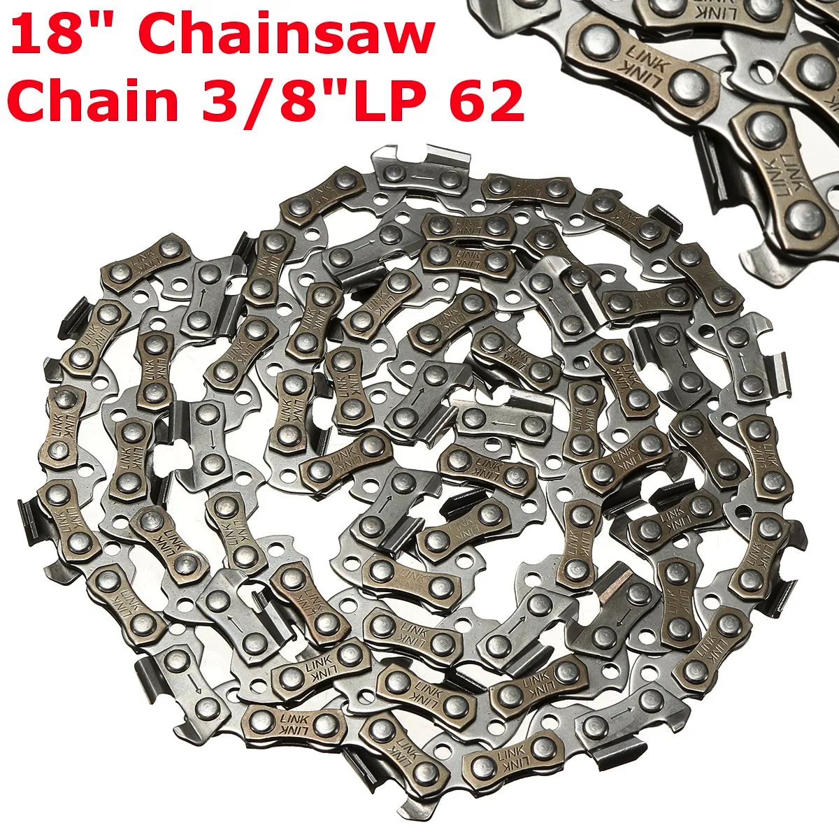 

MTGATHER Meatal Chainsaw Chain 18" Blade 62 Section 3/8" LP Saw Chain Accessory For Generic Top Quality