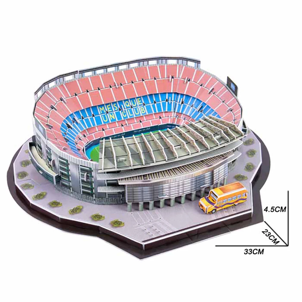 1 упаковка 3D головоломка детская игра-головоломка DIY мировая футбольная игра поле 3D Сборка Бумажная модель футбольные фанаты Memorabilia