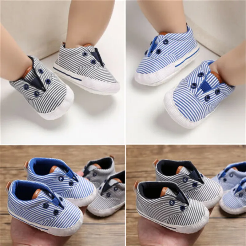 

PUDCOCO Newborn Baby Boys Girls New Canvas Shoes Letter Pre Walker Soft Sole Shoes