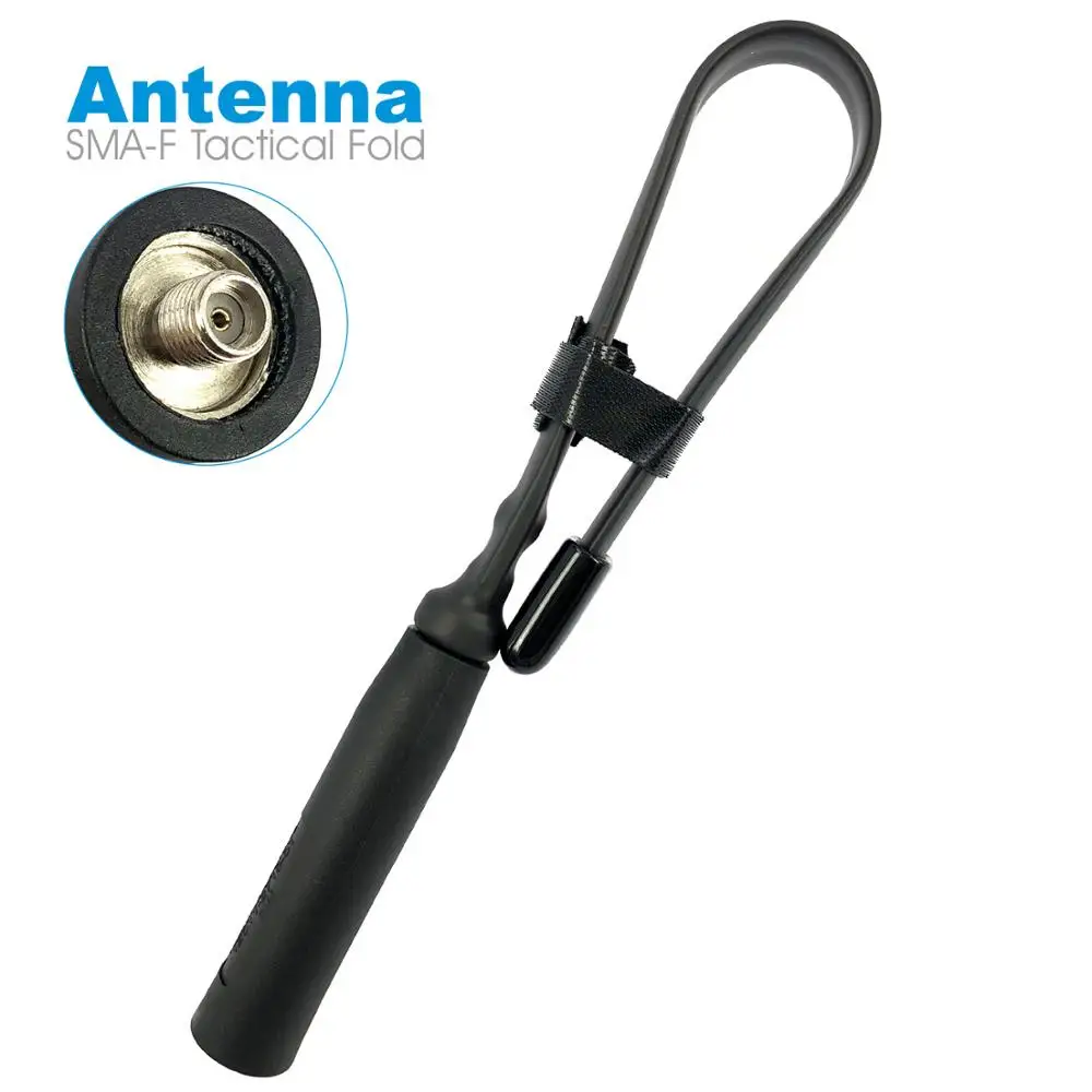 

Walkie Talkie Folding Tactical Antenna SMA-F Female For Baofeng UV-5R BF-888s UV-82 Kenwood Hyt Dual Band VHF UHF 136-520MHz 8W