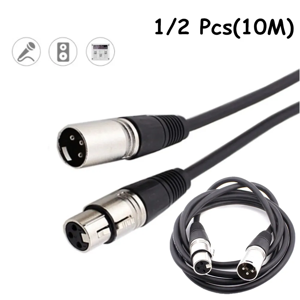 1 шт. Портативный 10 м XLR кабель для мужчин женский шнур прямые штекеры провод
